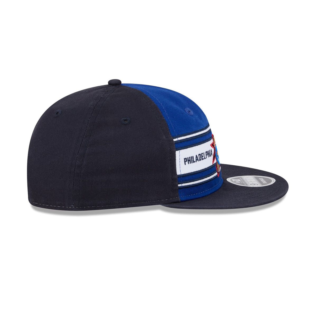 Philadelphia 76ers Team Stripes Retro Crown 9FIFTY Snapback Hat