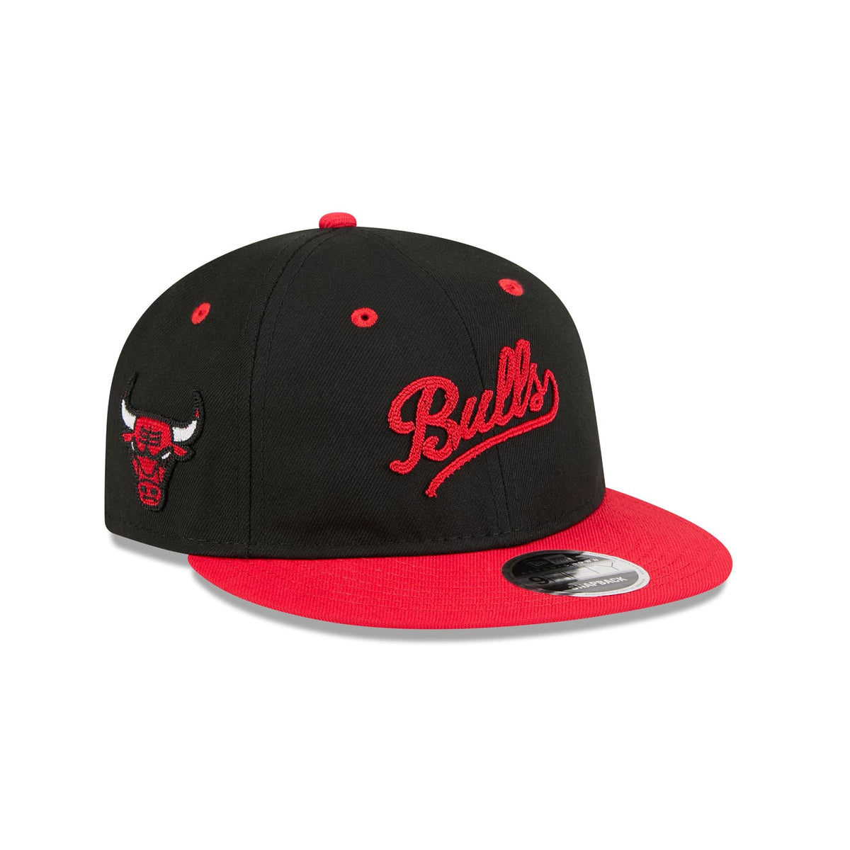 Chicago Bulls Chainstitch Script Retro Crown 9FIFTY Snapback Hat