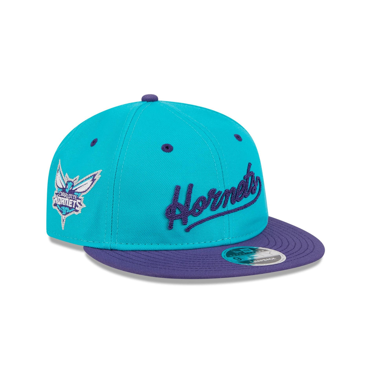 Charlotte Hornets Chainstitch Script Retro Crown 9FIFTY Snapback Hat