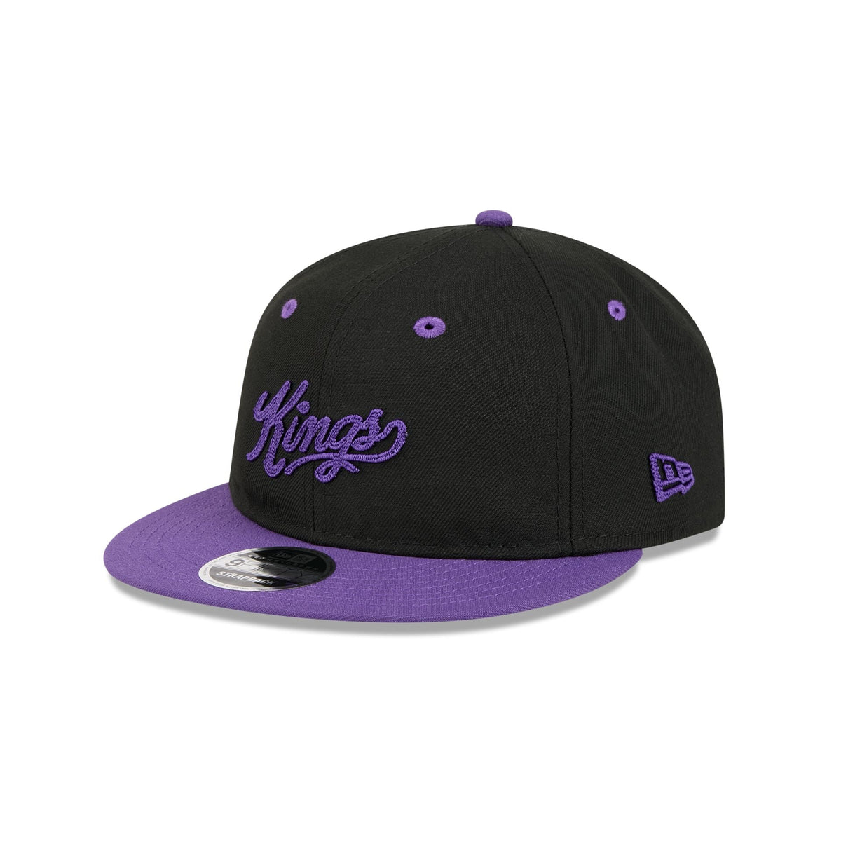 Sacramento Kings Chainstitch Script Retro Crown 9FIFTY Snapback Hat