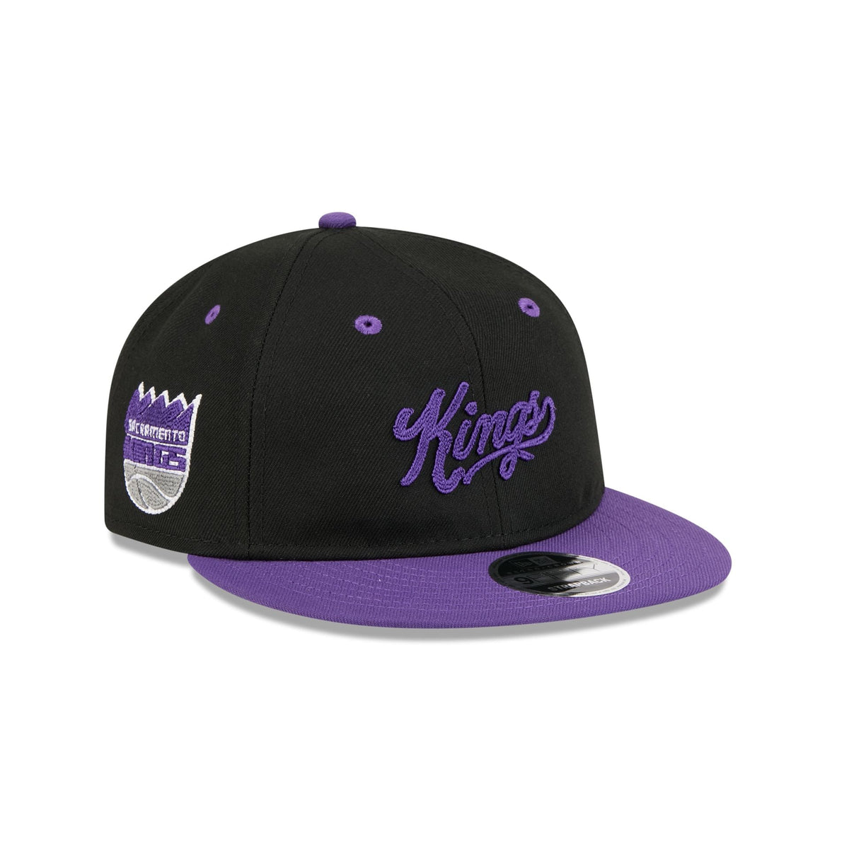 Sacramento Kings Chainstitch Script Retro Crown 9FIFTY Snapback Hat