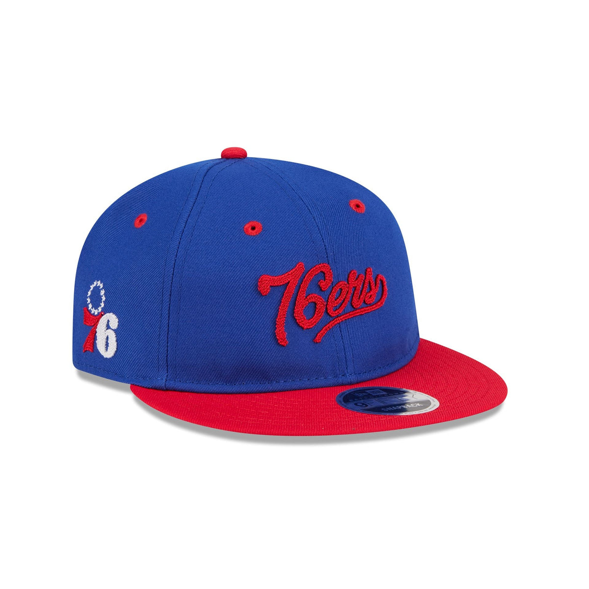 Philadelphia 76ers Chainstitch Script Retro Crown 9FIFTY Snapback Hat