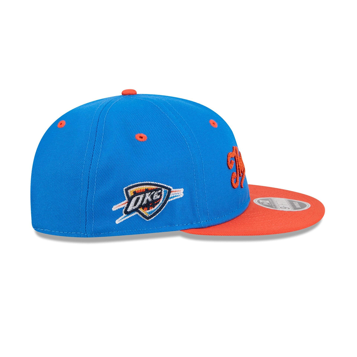Oklahoma City Thunder Chainstitch Script Retro Crown 9FIFTY Snapback Hat