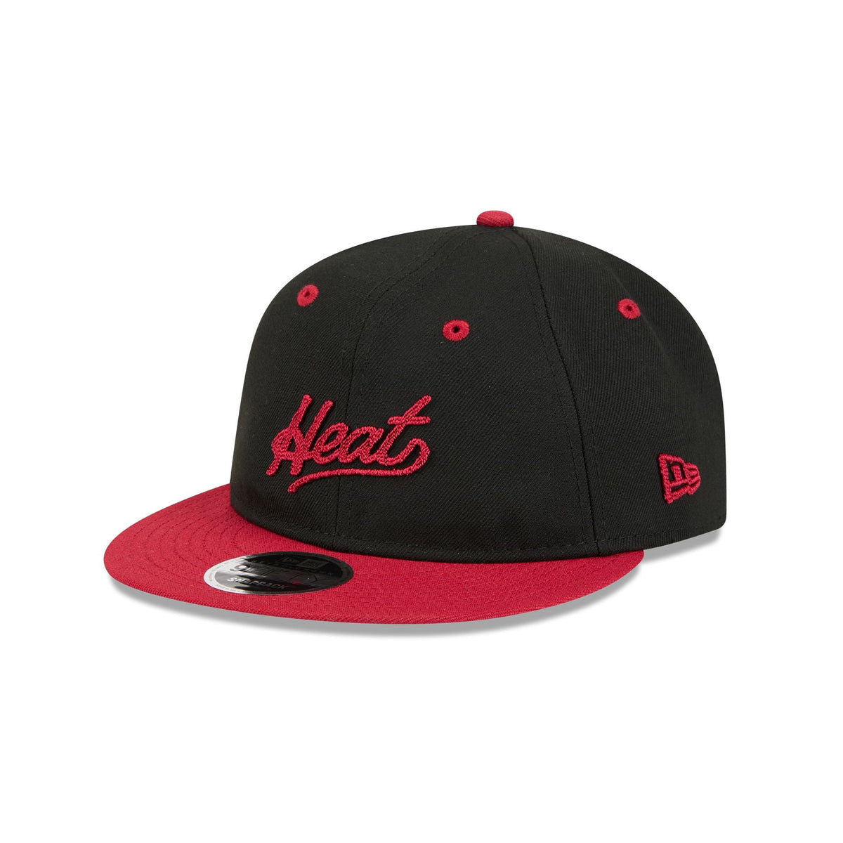 Miami Heat Chainstitch Script Retro Crown 9FIFTY Snapback Hat