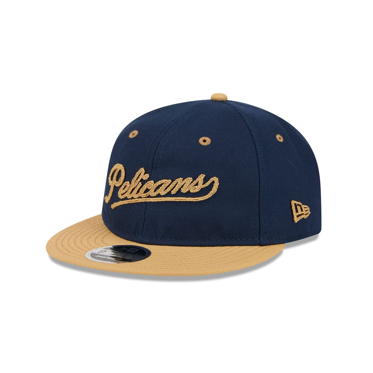 New Orleans Pelicans Chainstitch Script Retro Crown 9FIFTY Snapback Hat