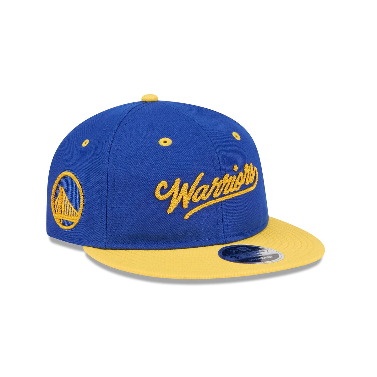 Golden State Warriors Chainstitch Script Retro Crown 9FIFTY Snapback Hat