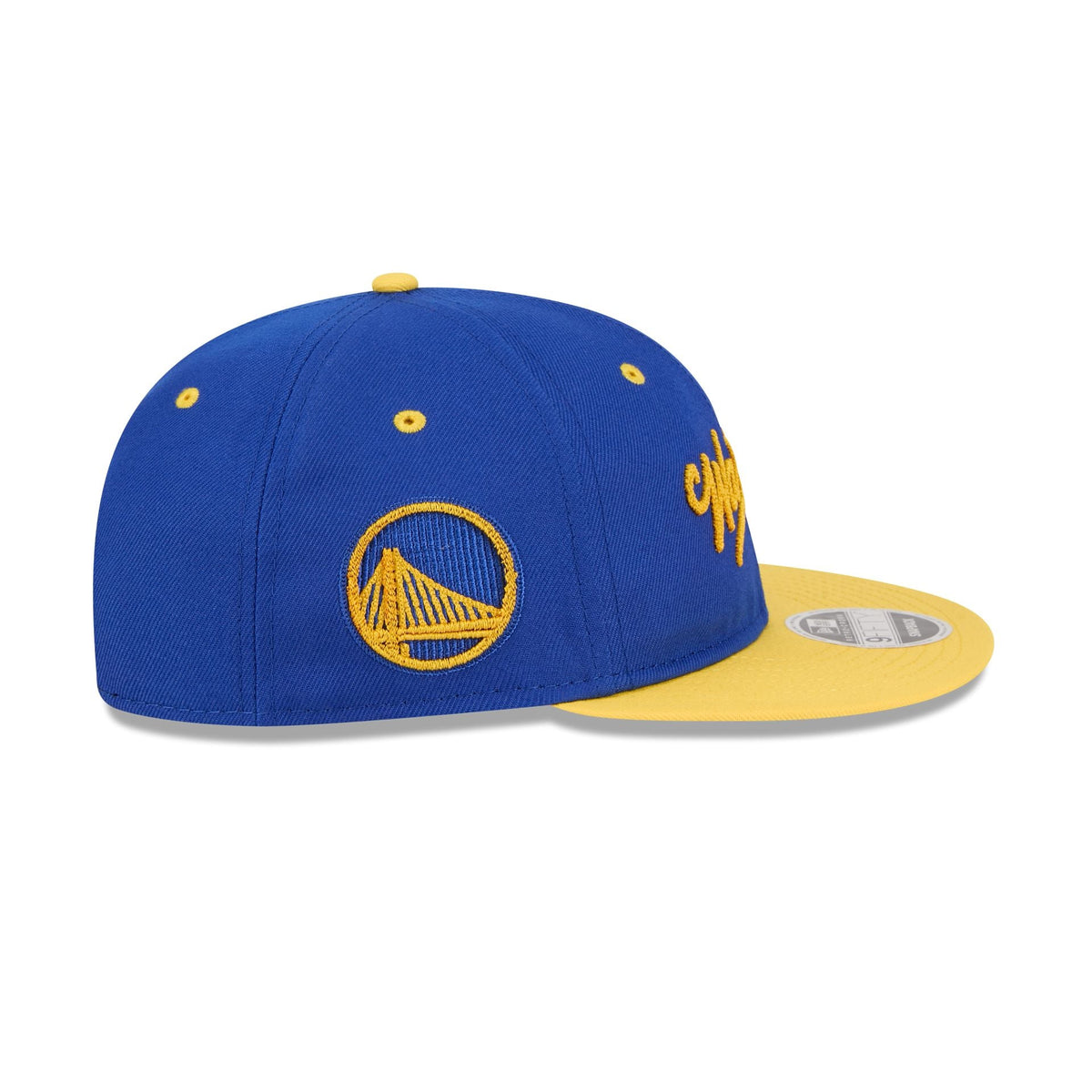 Golden State Warriors Chainstitch Script Retro Crown 9FIFTY Snapback Hat