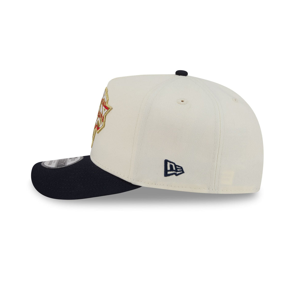New York Knicks Chrome White Stars and Stripes 9FIFTY A-Frame Snapback Hat