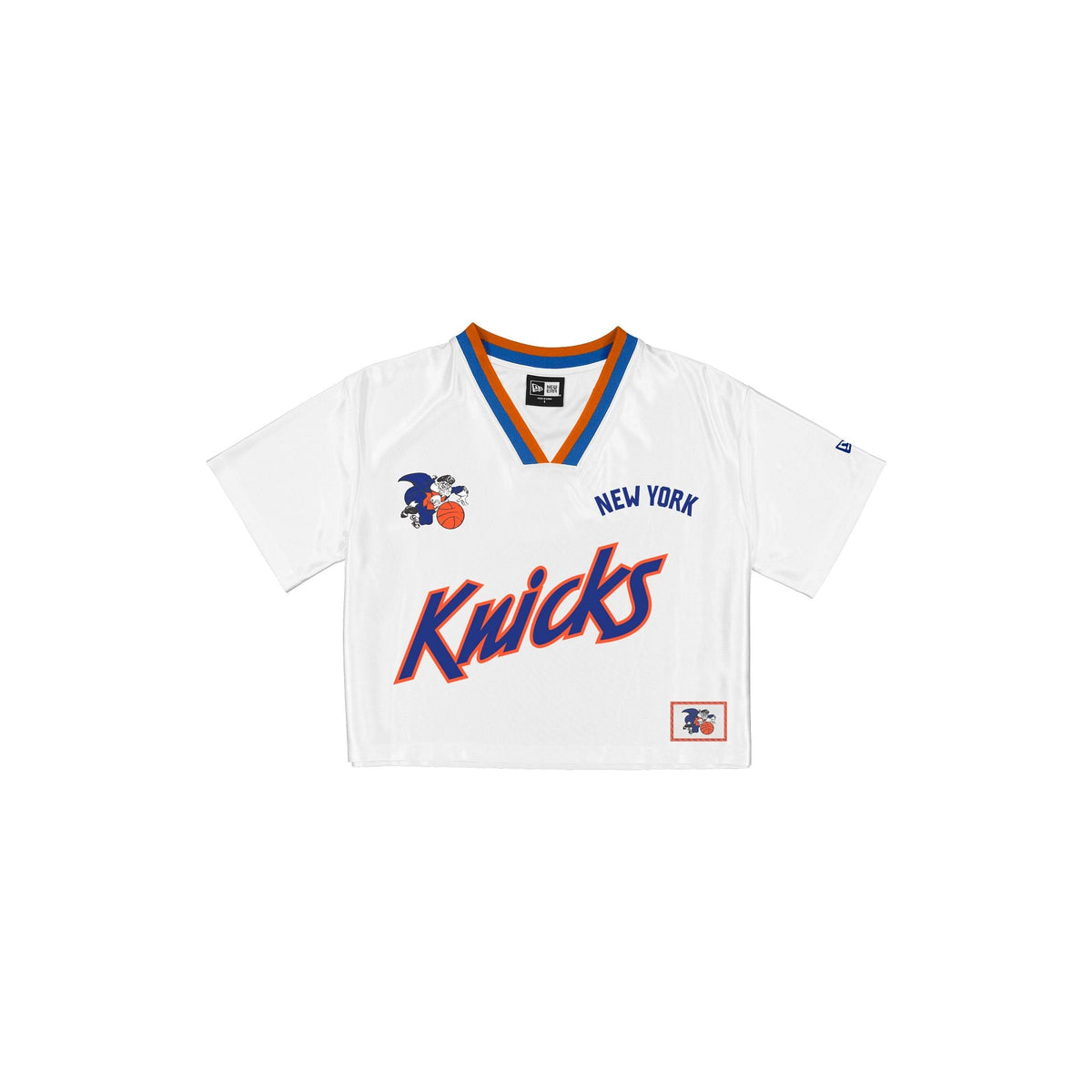 New York Knicks Sport Classics Women's Cropped White T-Shirt