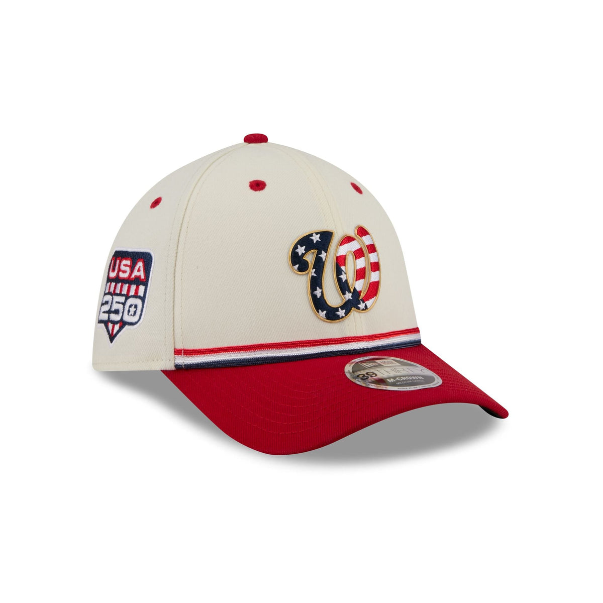 Washington Nationals Independence Day 2026 39THIRTY M-Crown Stretch Fit Hat