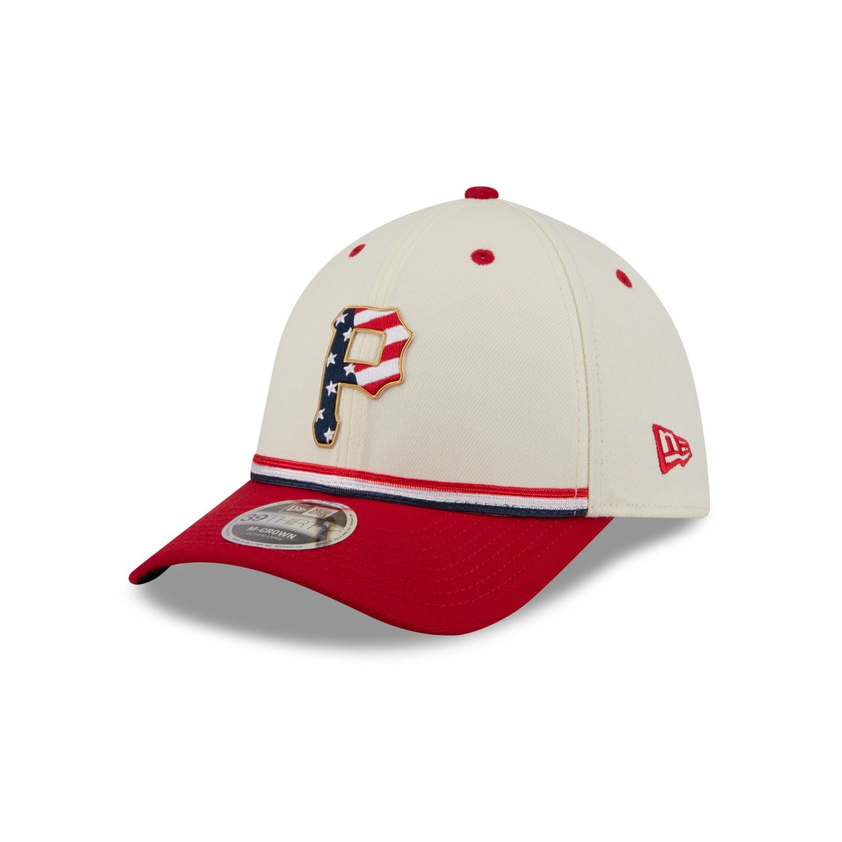 Pittsburgh Pirates Independence Day 2026 39THIRTY M-Crown Stretch Fit Hat