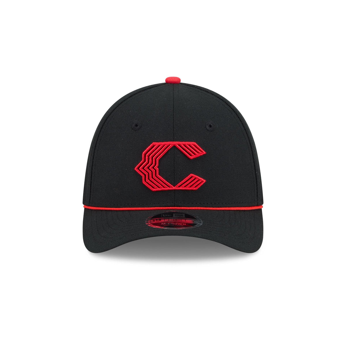 Cincinnati Reds 2026 City Connect Black 39THIRTY M-Crown Stretch Fit Hat