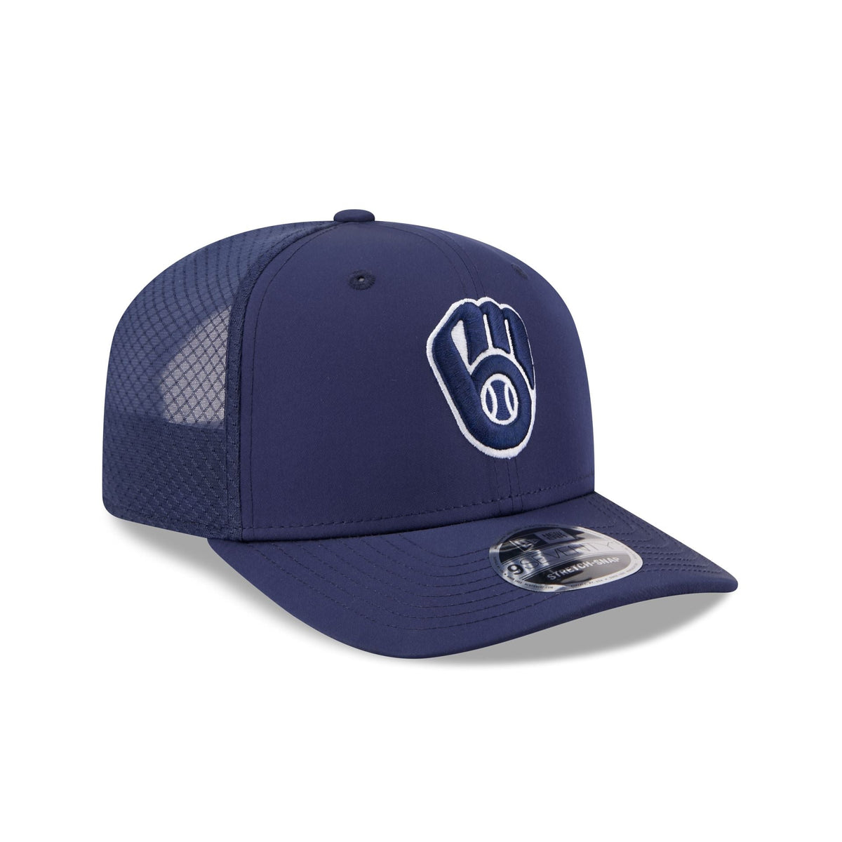 Milwaukee Brewers 2026 Batting Practice Fan Pack 9SEVENTY Stretch-Snap Hat