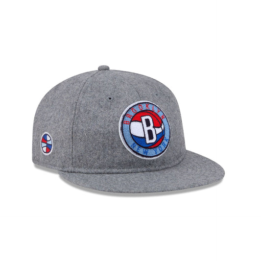 Brooklyn Nets Chenille Woven Retro Crown 9FIFTY Adjustable Hat