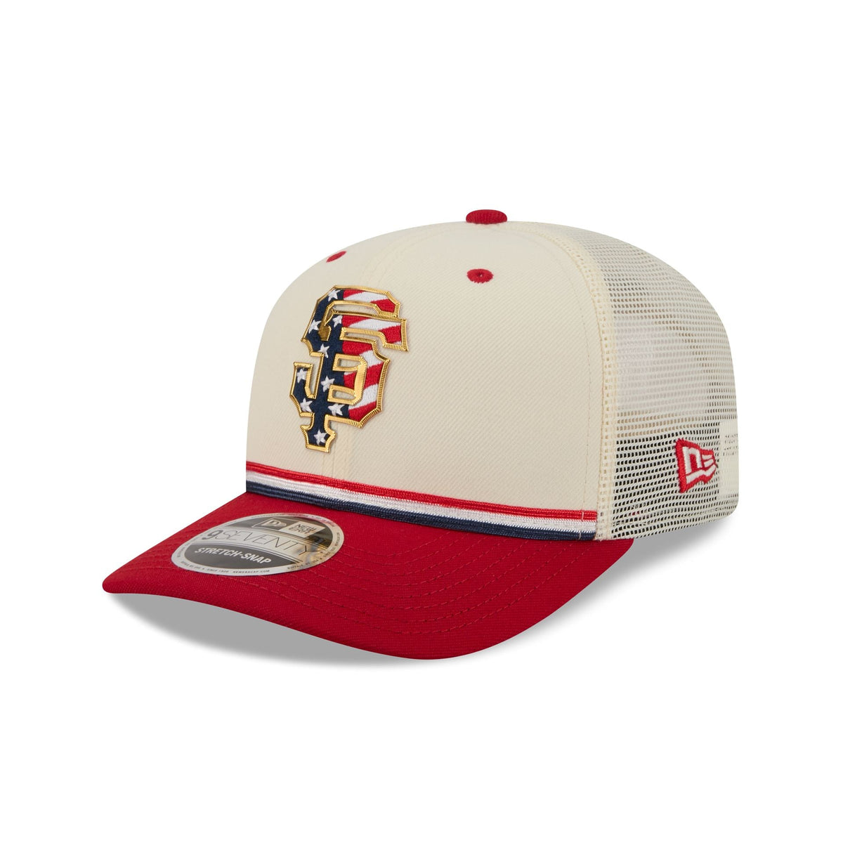 San Francisco Giants Independence Day 2026 9SEVENTY Trucker Hat