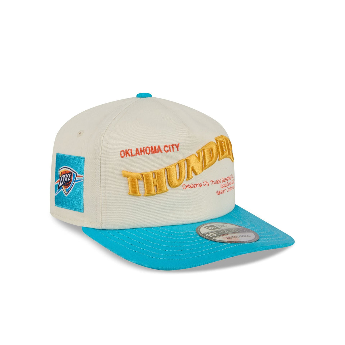 Oklahoma City Thunder Conference Script Chrome White 19TWENTY Adjustable Hat