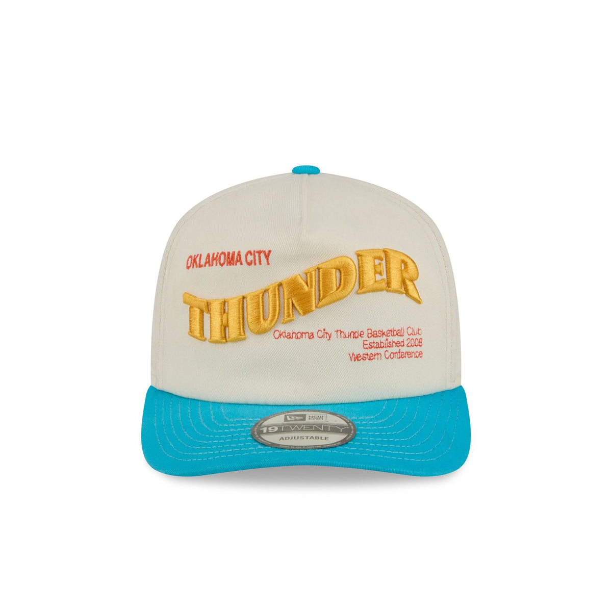 Oklahoma City Thunder Conference Script Chrome White 19TWENTY Adjustable Hat