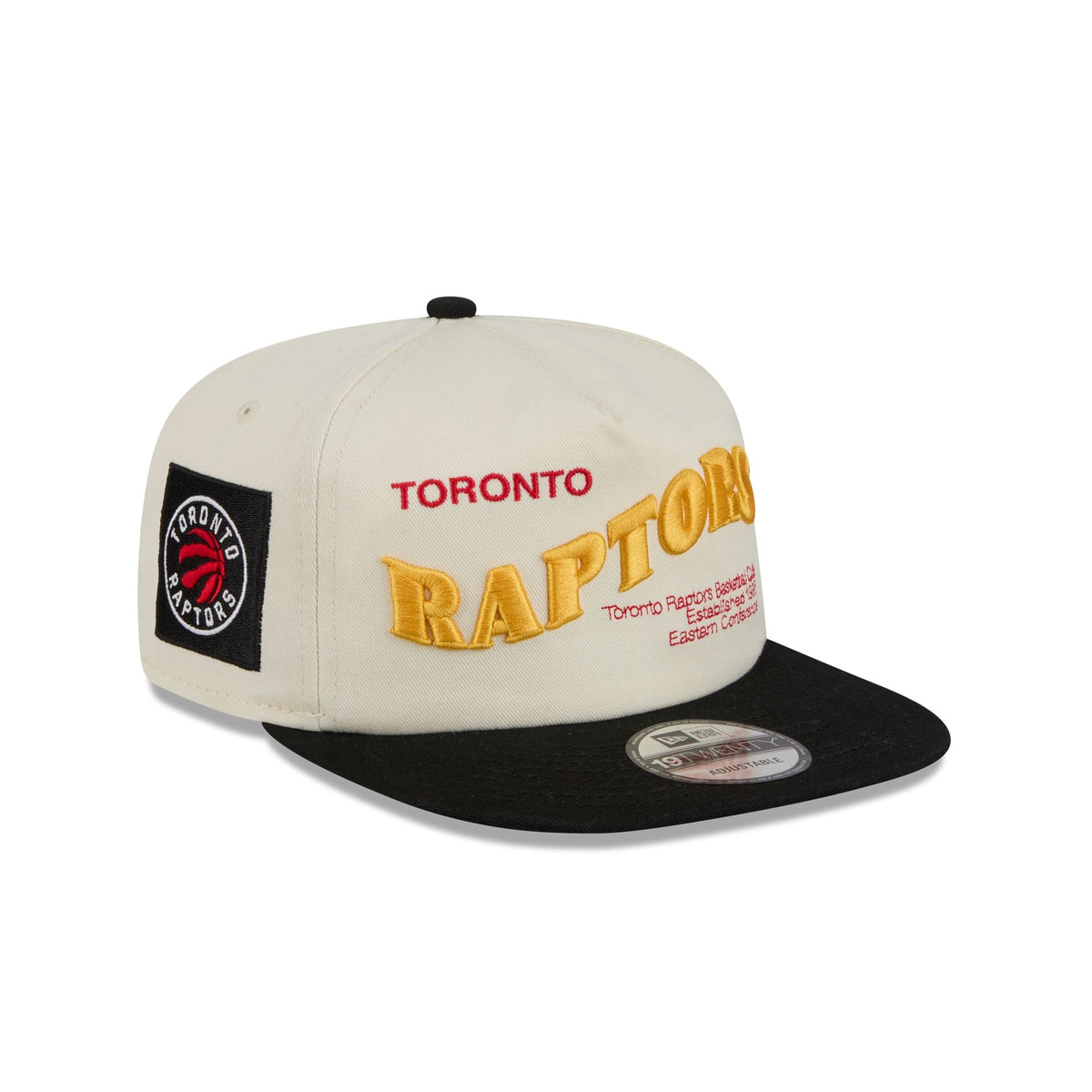 Toronto Raptors Conference Script Chrome White 19TWENTY Adjustable Hat