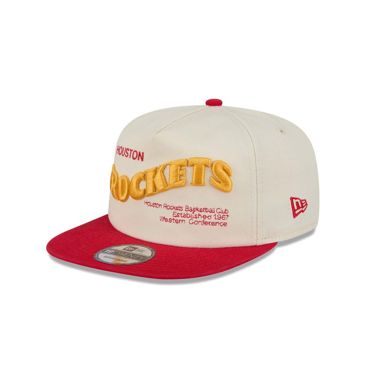 Houston Rockets Conference Script Chrome White 19TWENTY Adjustable Hat