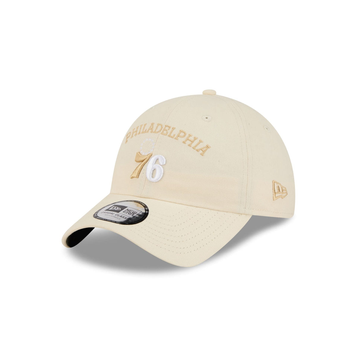 Philadelphia 76ers Team Logo Cream Casual Classic Adjustable Hat