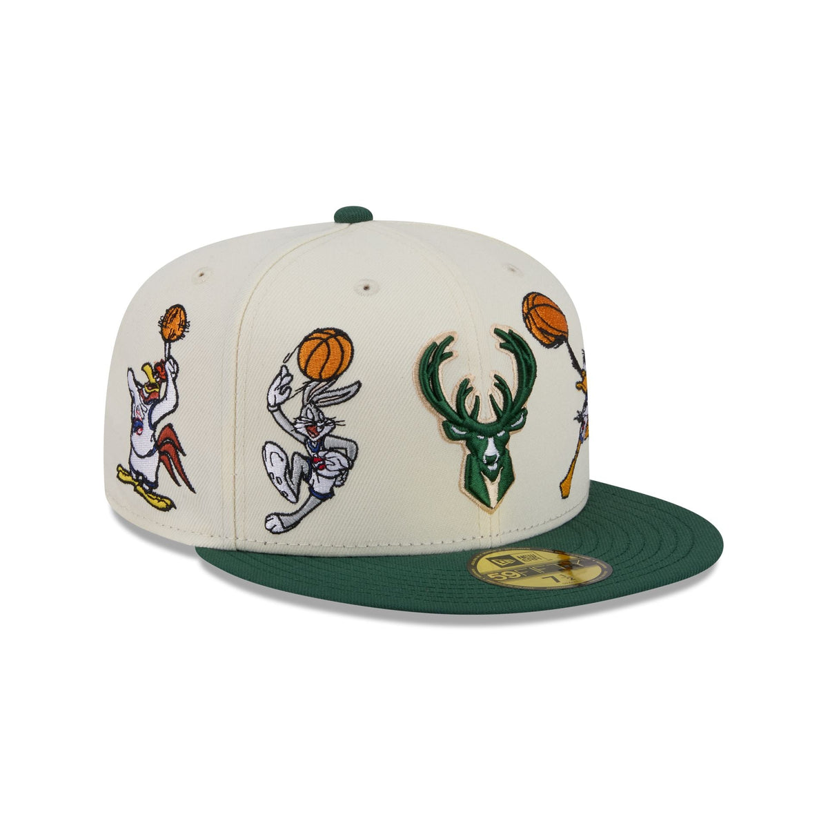 Space Jam x Milwaukee Bucks Tune Squad Chrome White 59FIFTY Fitted Hat