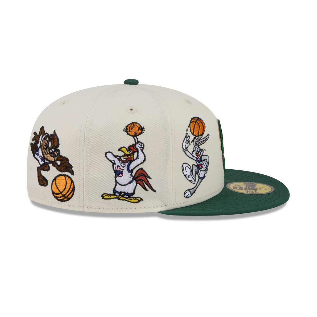 Space Jam x Milwaukee Bucks Tune Squad Chrome White 59FIFTY Fitted Hat