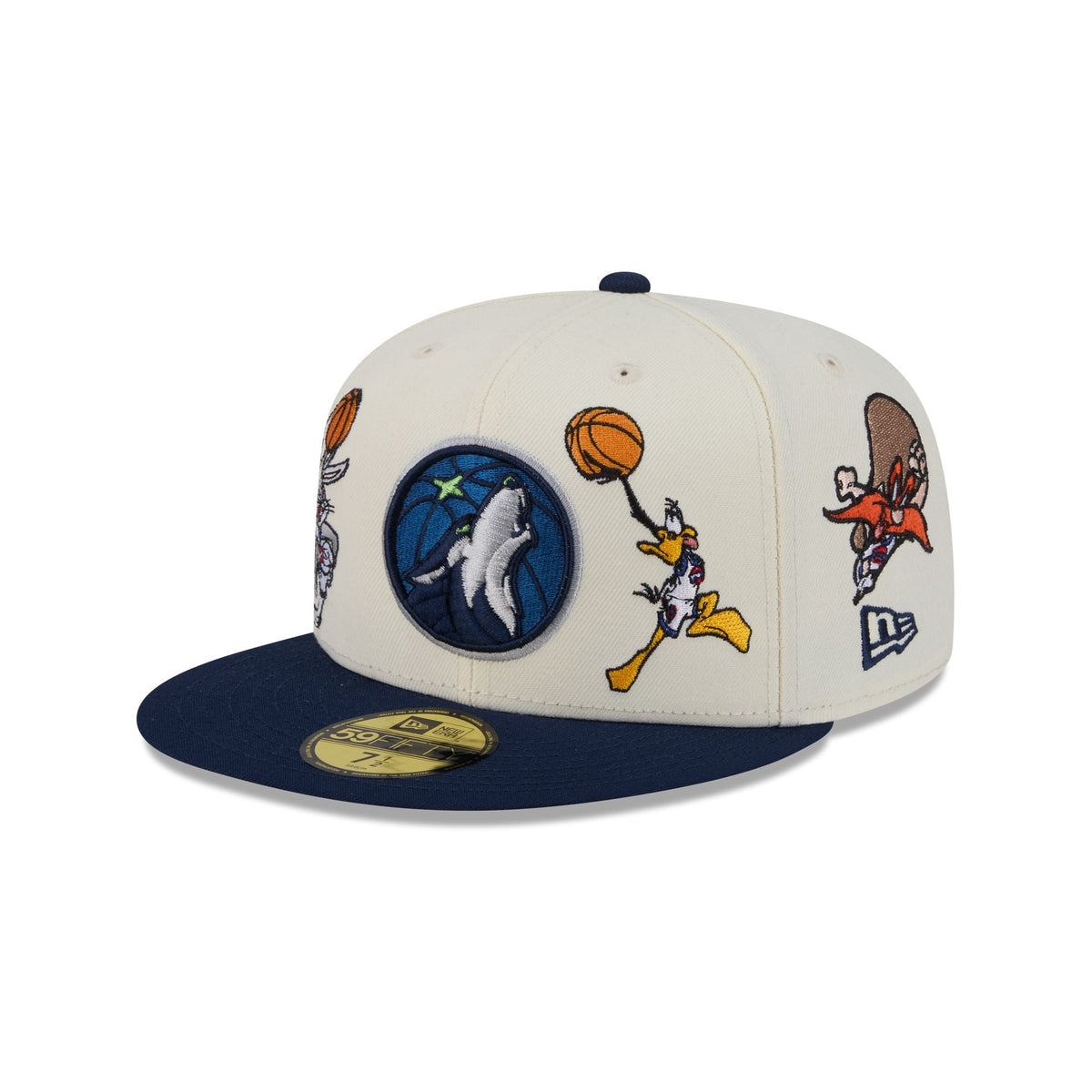 Space Jam x Minnesota Timberwolves Tune Squad Chrome White 59FIFTY Fitted Hat