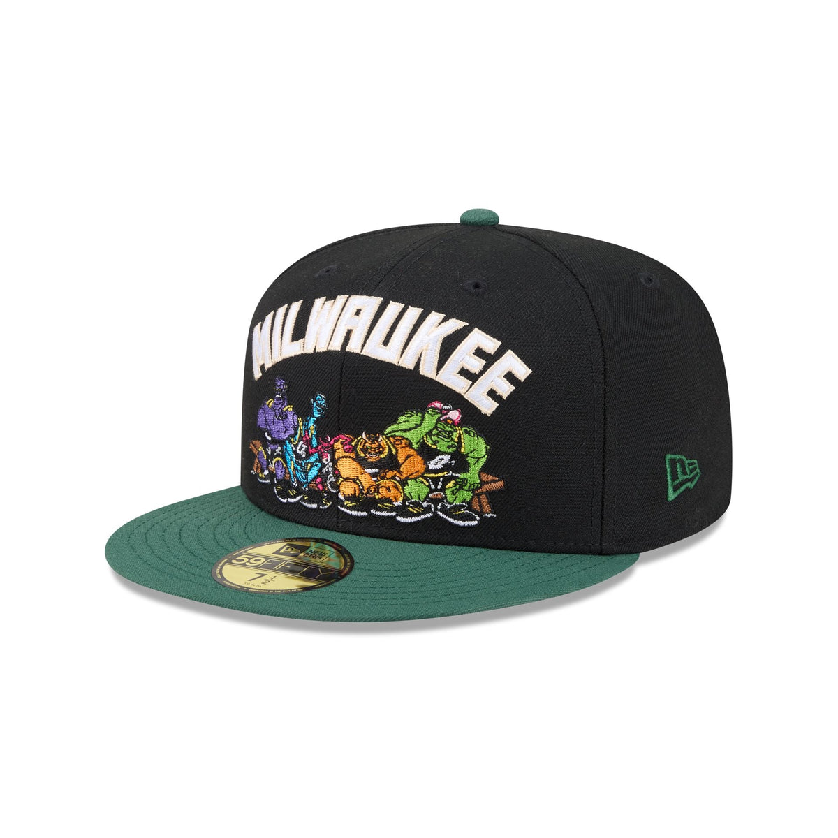 Space Jam x Milwaukee Bucks Monstars Black 59FIFTY Fitted Hat