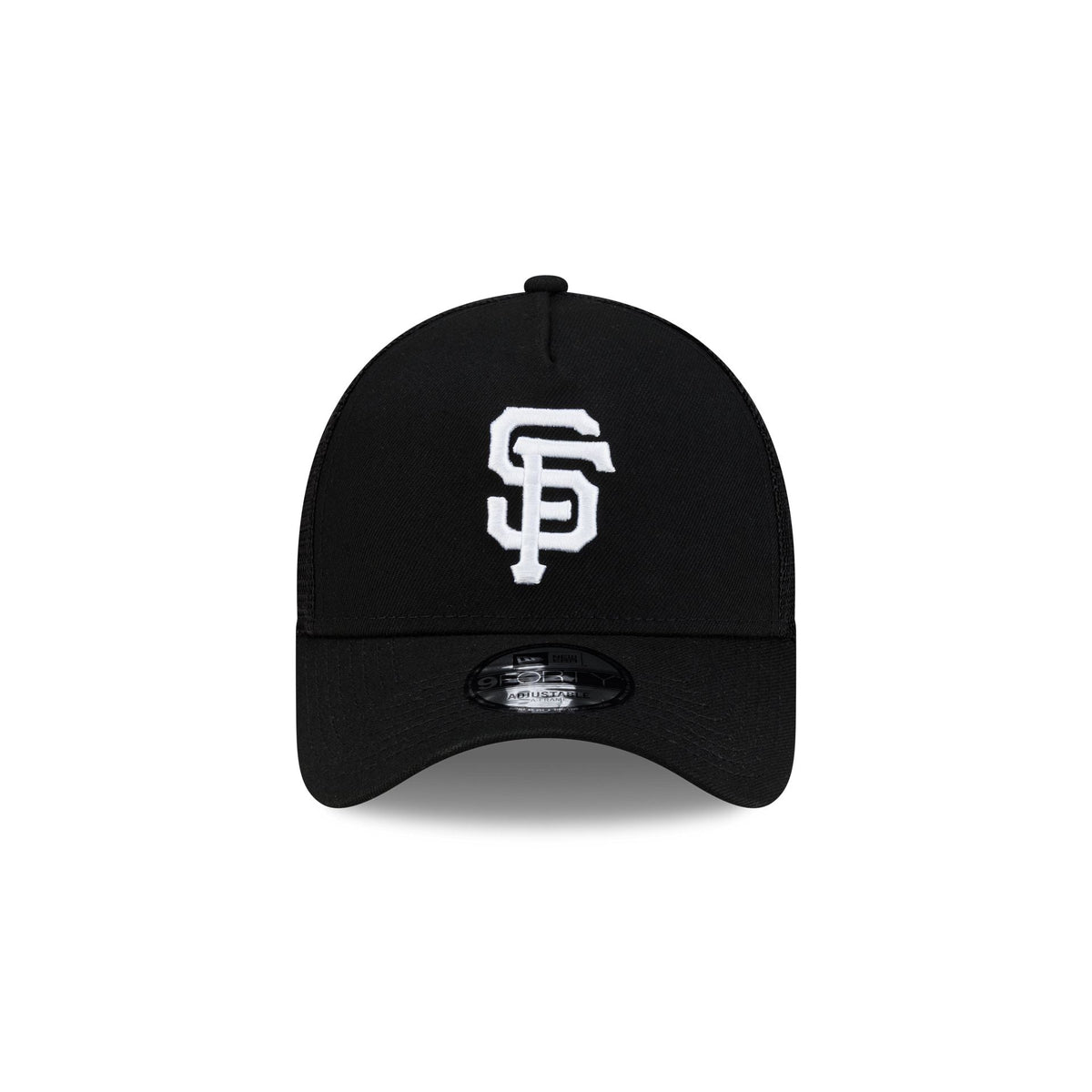 San Francisco Giants Side Script Black 9FORTY A-Frame Trucker Hat