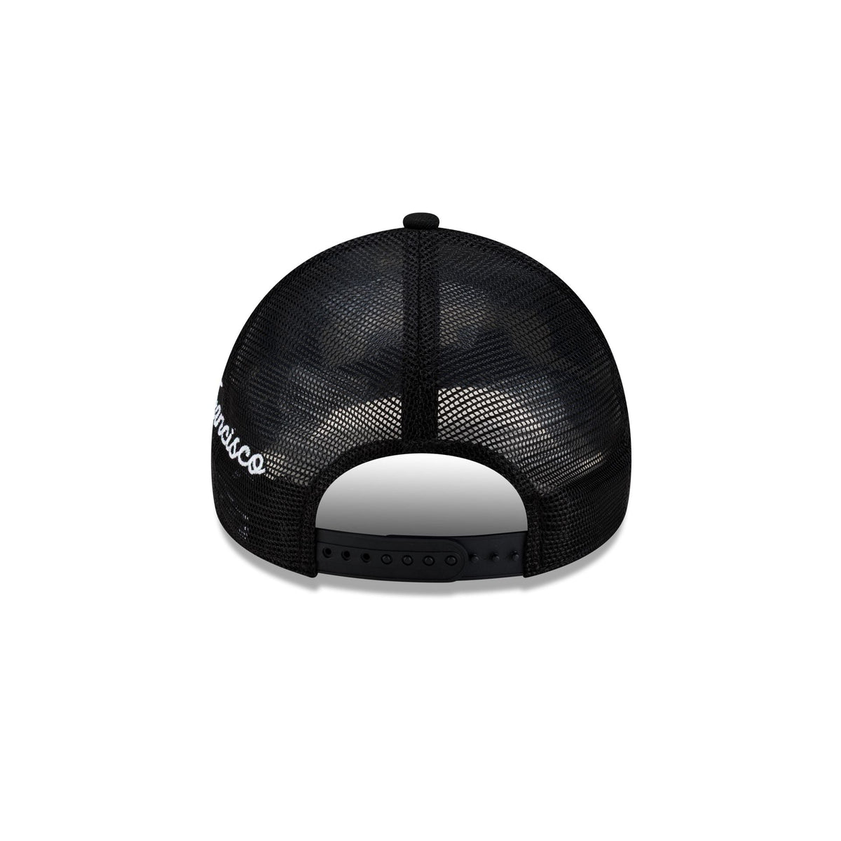 San Francisco Giants Side Script Black 9FORTY A-Frame Trucker Hat