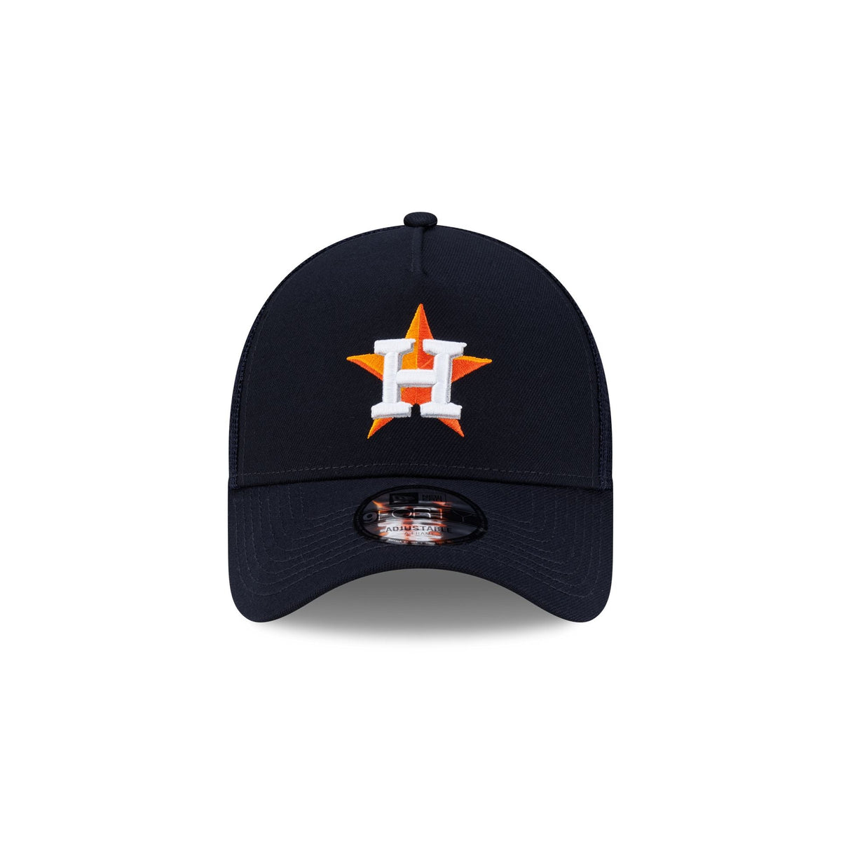 Houston Astros Side Script 9FORTY A-Frame Trucker Hat