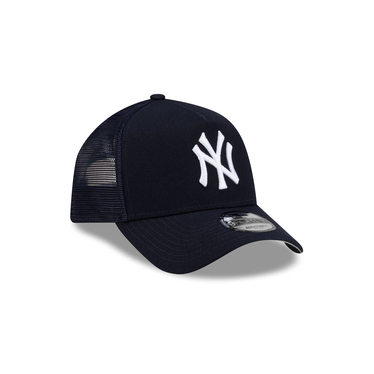 New York Yankees Side Script 9FORTY A-Frame Trucker Hat
