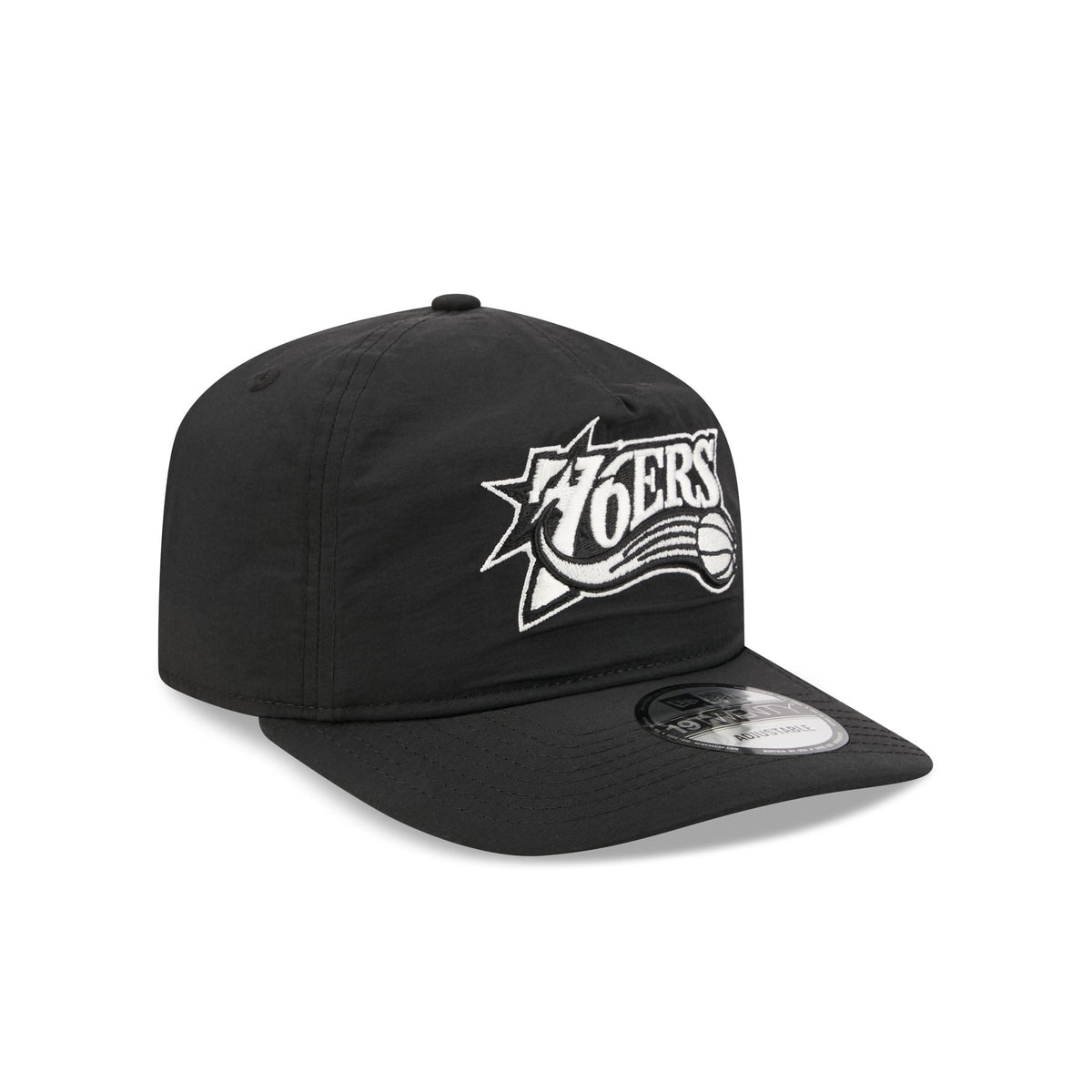 Philadelphia 76ers Black Nylon 19TWENTY Adjustable Hat