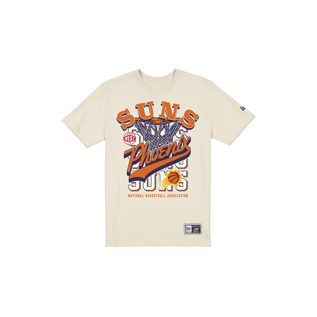 Phoenix Suns Throwback Net Chrome White T-Shirt