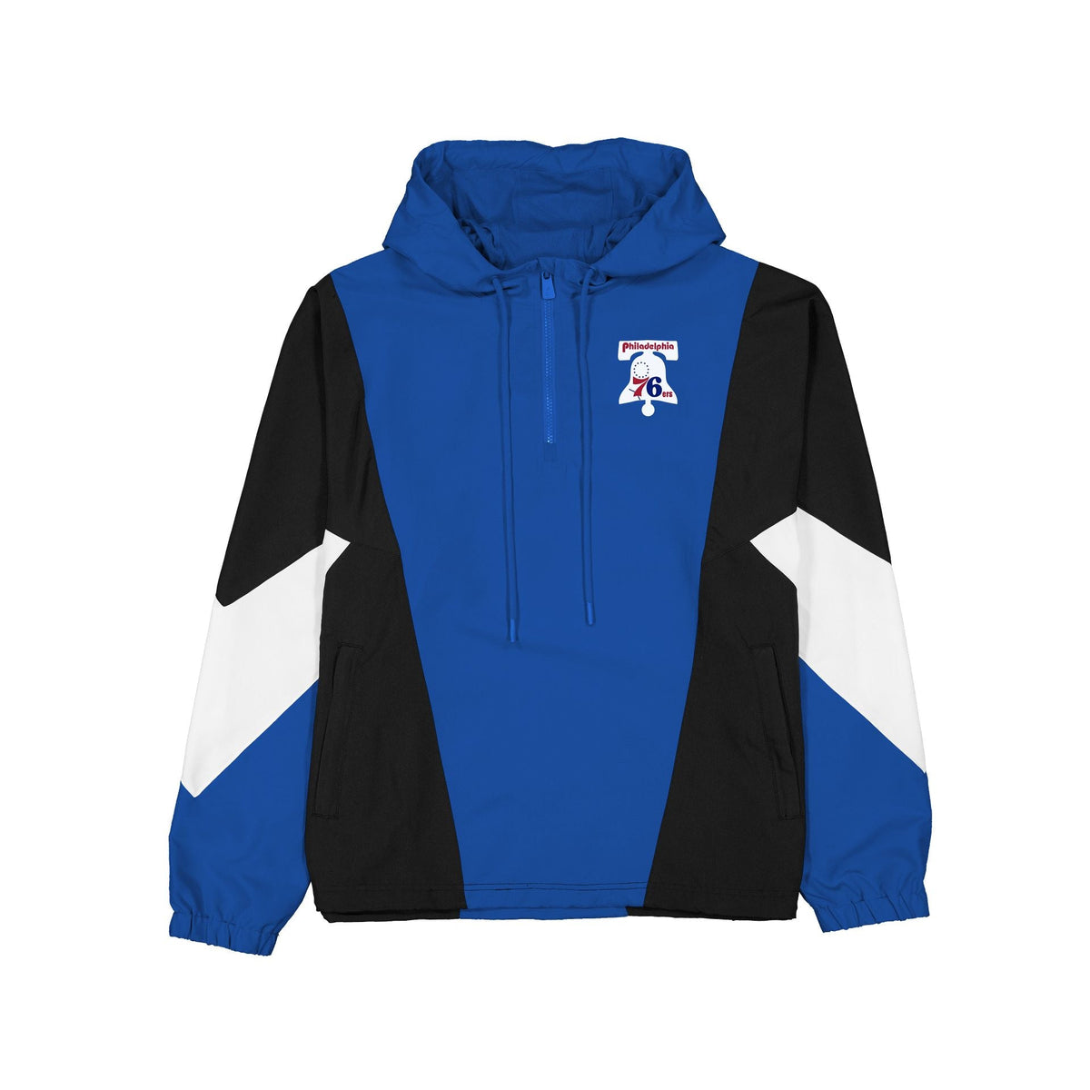 Philadelphia 76ers Multicolor Quarter Zip Windbreaker