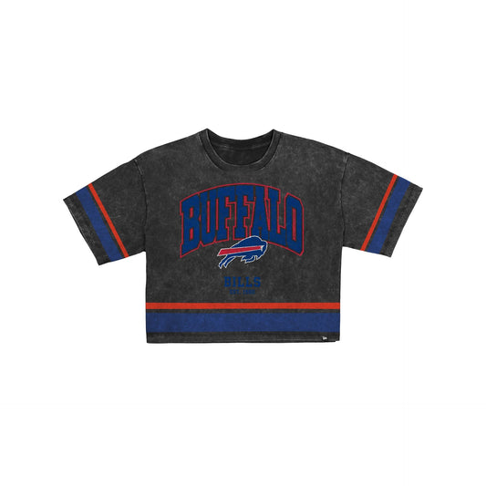 Buffalo Bills Women's Vintage Stripe Cropped T-Shirt