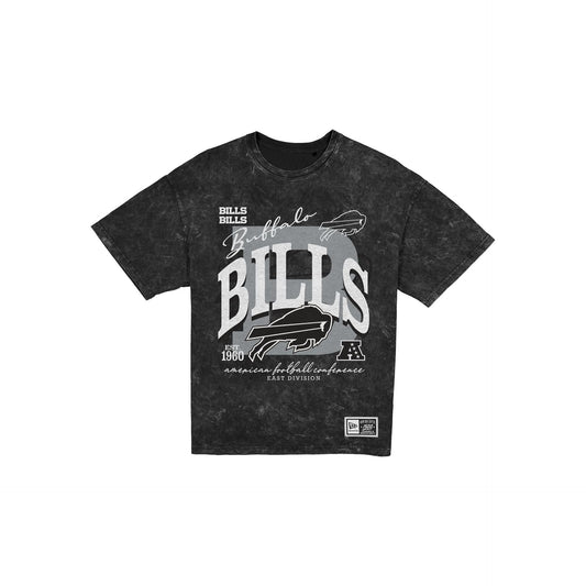 Buffalo Bills Women's Throwback Oversized Black Washed T-Shirt