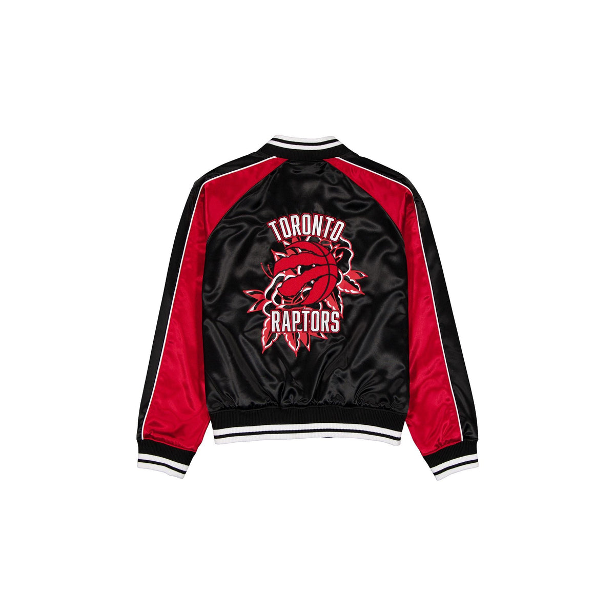 Toronto Raptors Women's Floral Satin Varsity Jacket