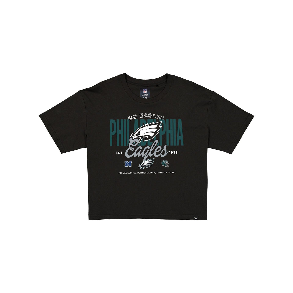 Philadelphia Eagles 2026 Functional Fandom Women's Black Cropped T-Shirt