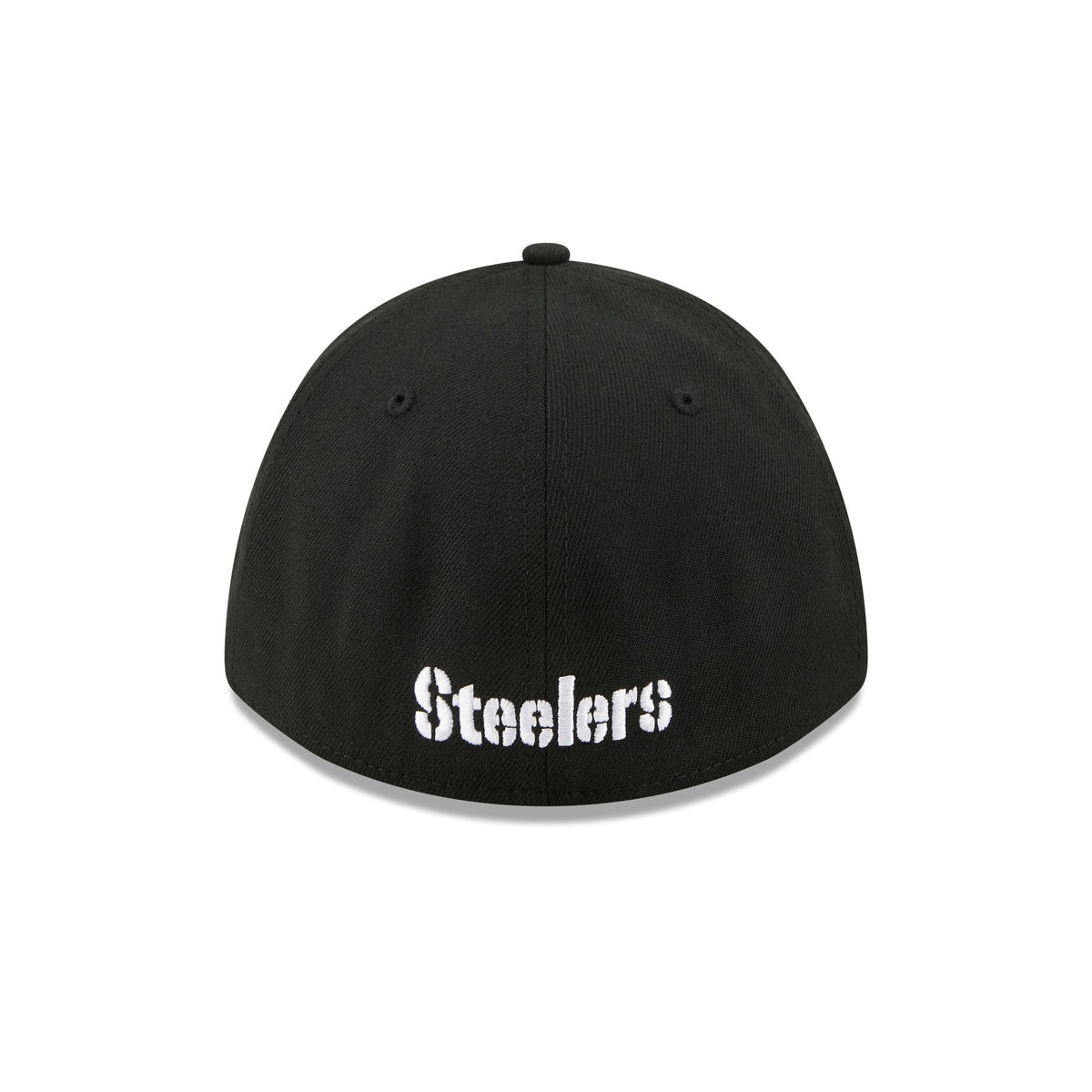 Pittsburgh Steelers Poly Black & White 39THIRTY M-Crown A-Frame Stretch Fit Hat