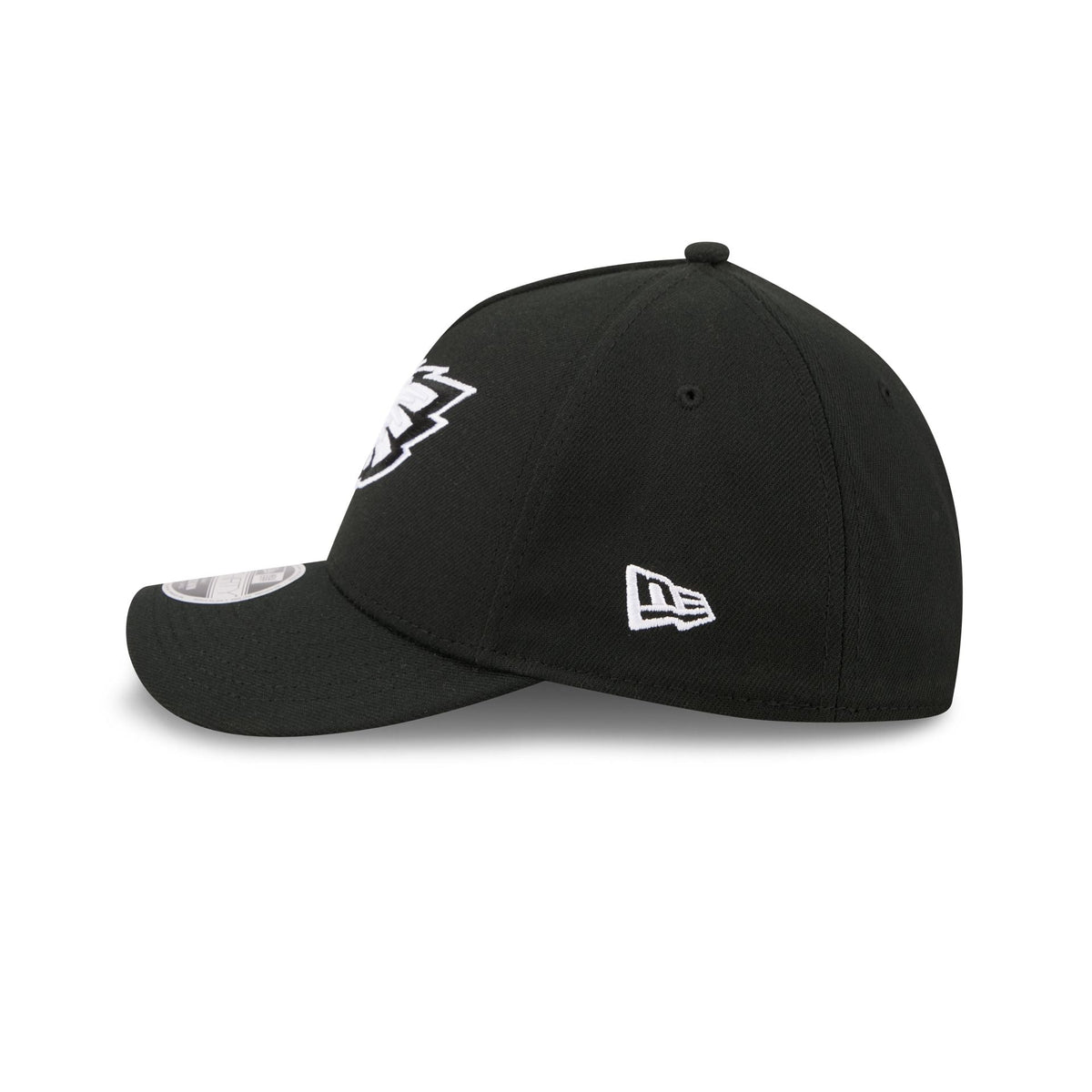 Philadelphia Eagles Poly Black & White 39THIRTY M-Crown A-Frame Stretch Fit Hat