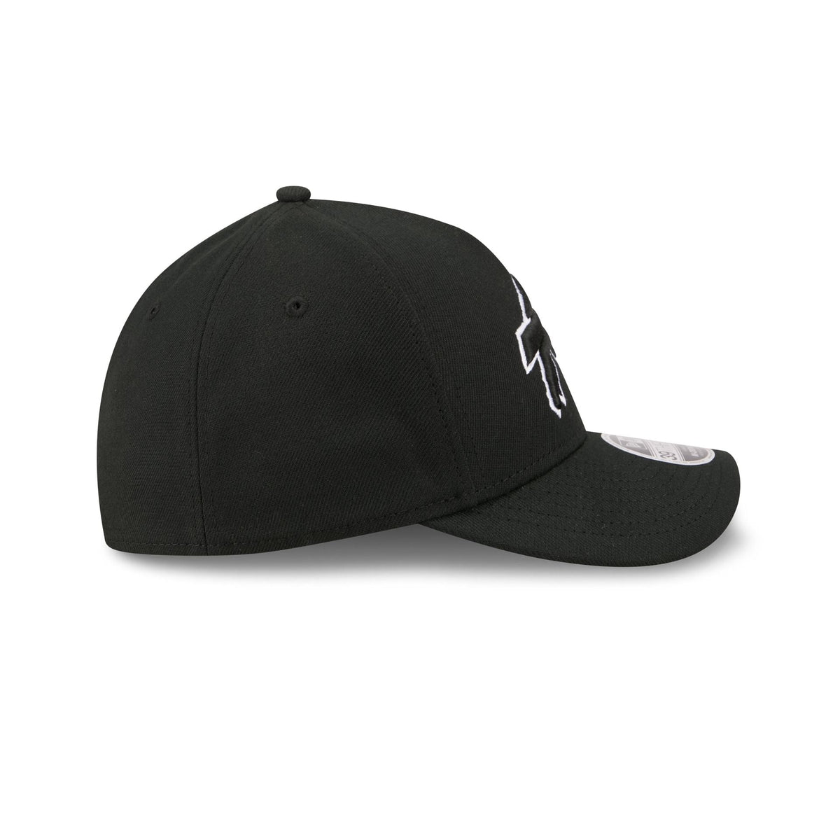 Buffalo Bills Poly Black & White 39THIRTY M-Crown A-Frame Stretch Fit Hat