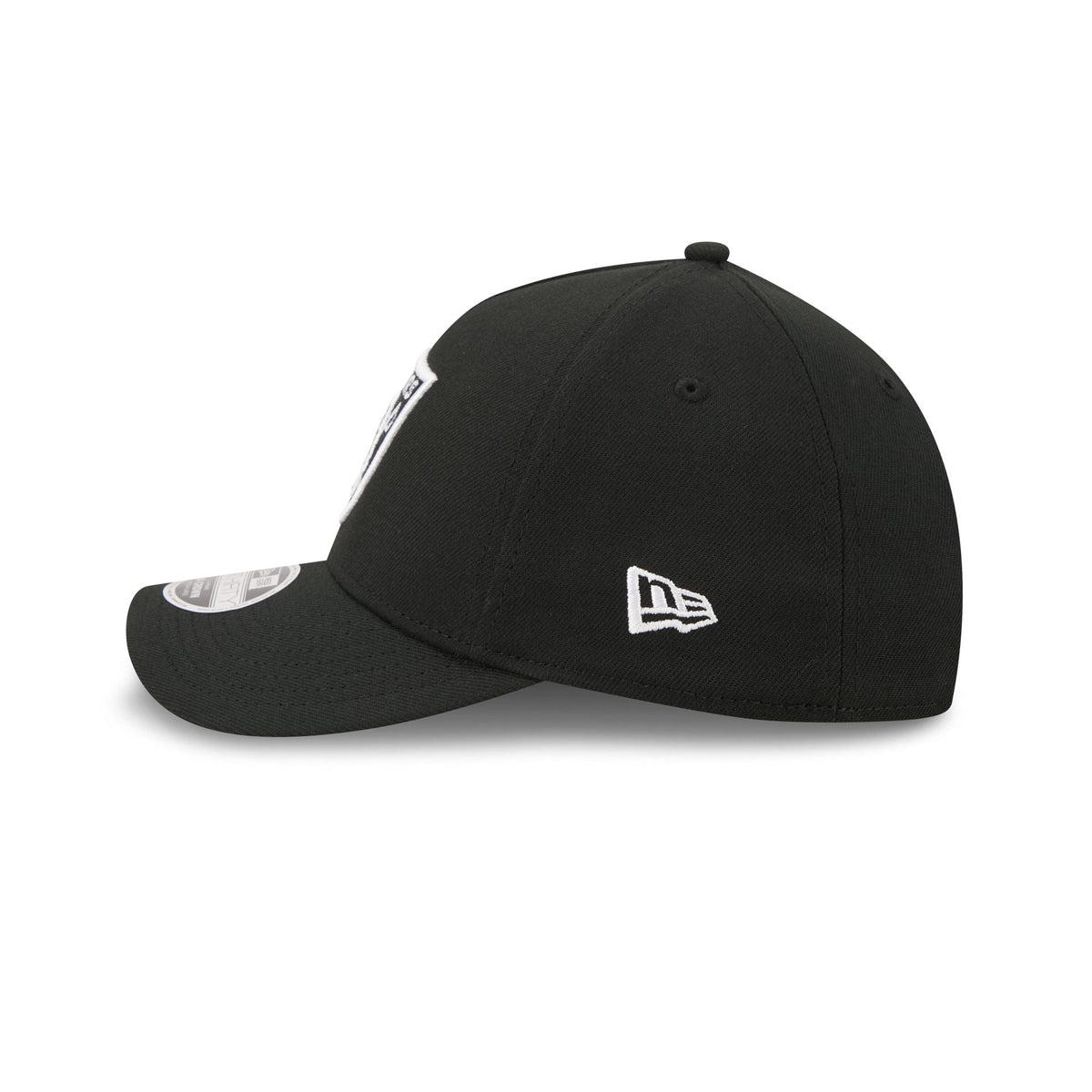 Las Vegas Raiders Poly Black & White 39THIRTY M-Crown A-Frame Stretch Fit Hat