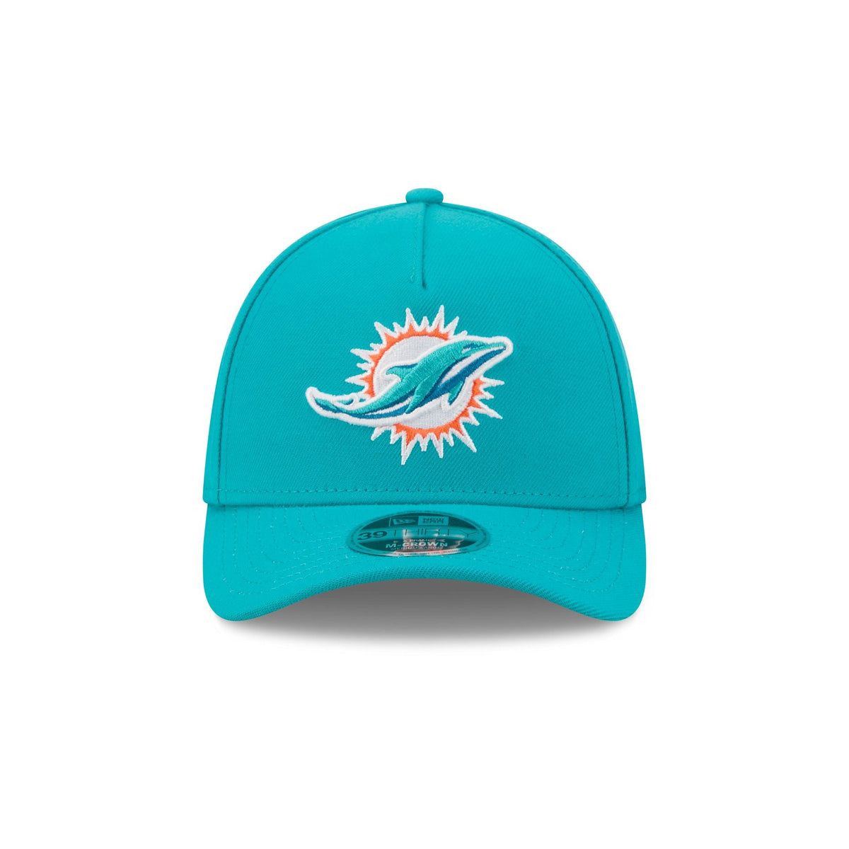 Miami Dolphins Poly 39THIRTY M-Crown A-Frame Stretch Fit Hat