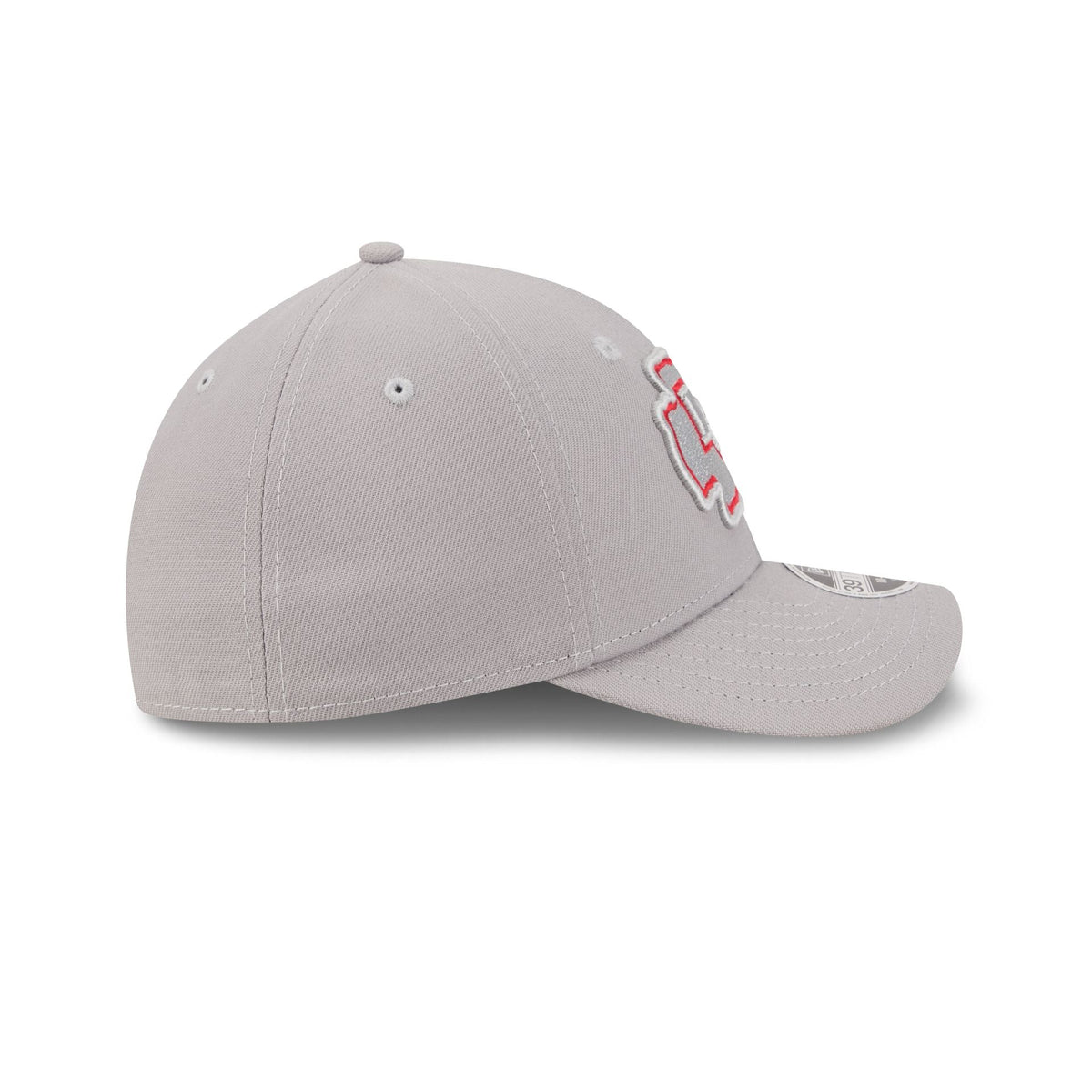 Kansas City Chiefs Poly Gray 39THIRTY M-Crown Stretch Fit Hat