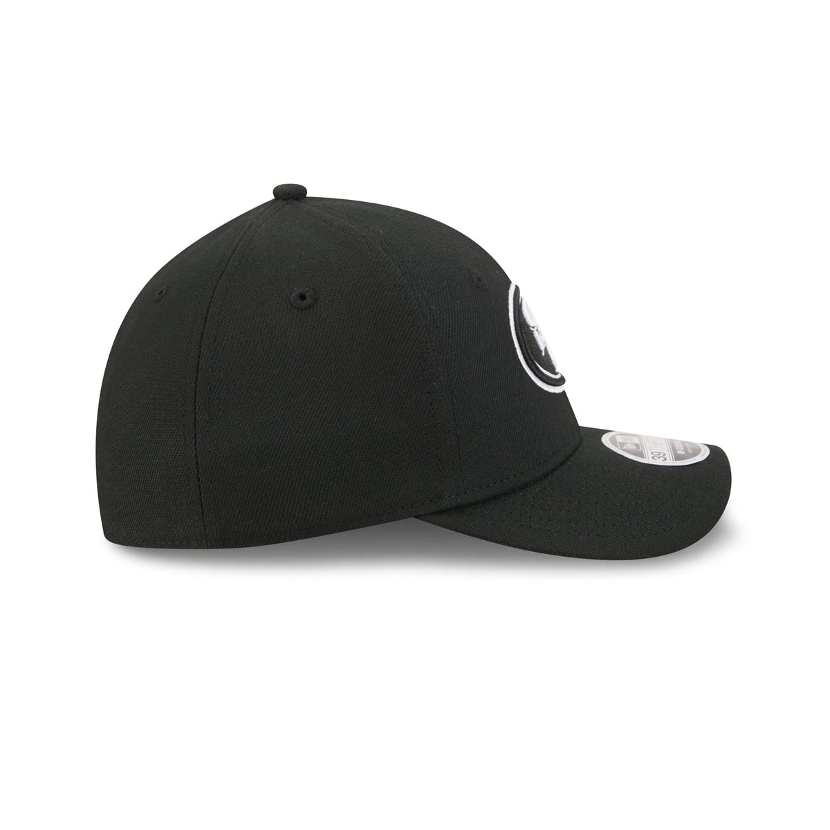 San Francisco 49ers Poly Black & White 39THIRTY M-Crown Stretch Fit Hat