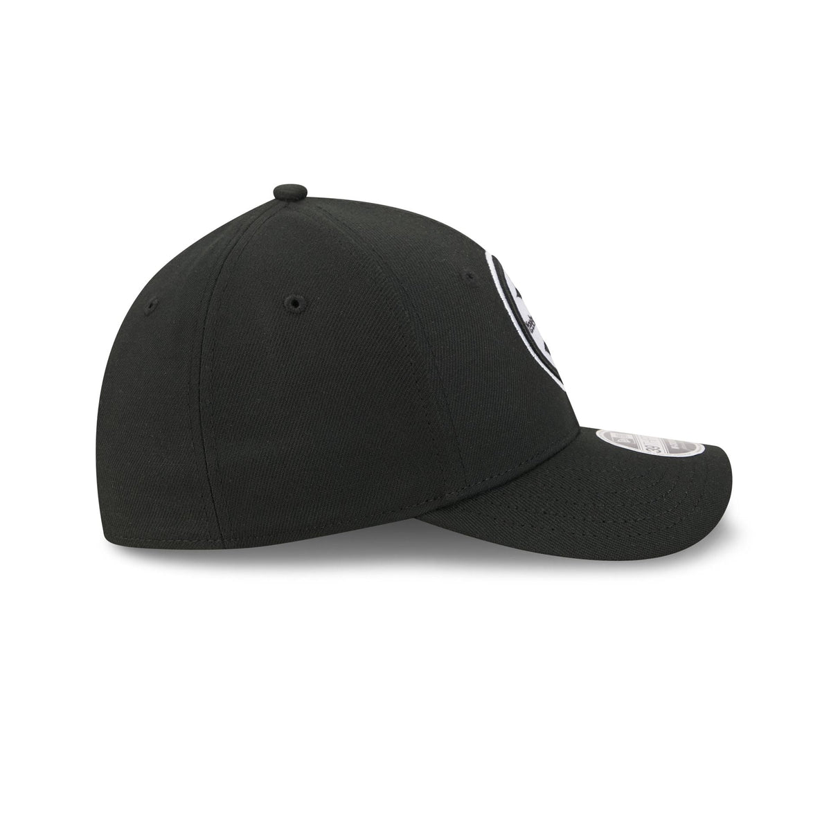 Pittsburgh Steelers Poly Black & White 39THIRTY M-Crown Stretch Fit Hat