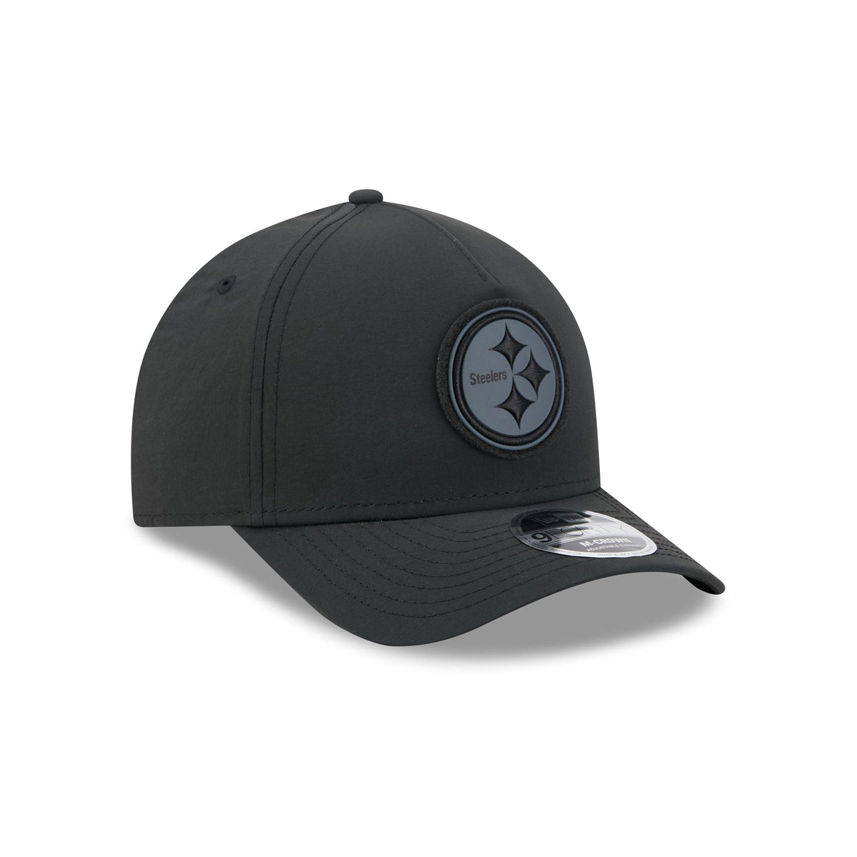 Alpha Industries x Pittsburgh Steelers Nylon Black 9FORTY M-Crown A-Frame Snapback Hat