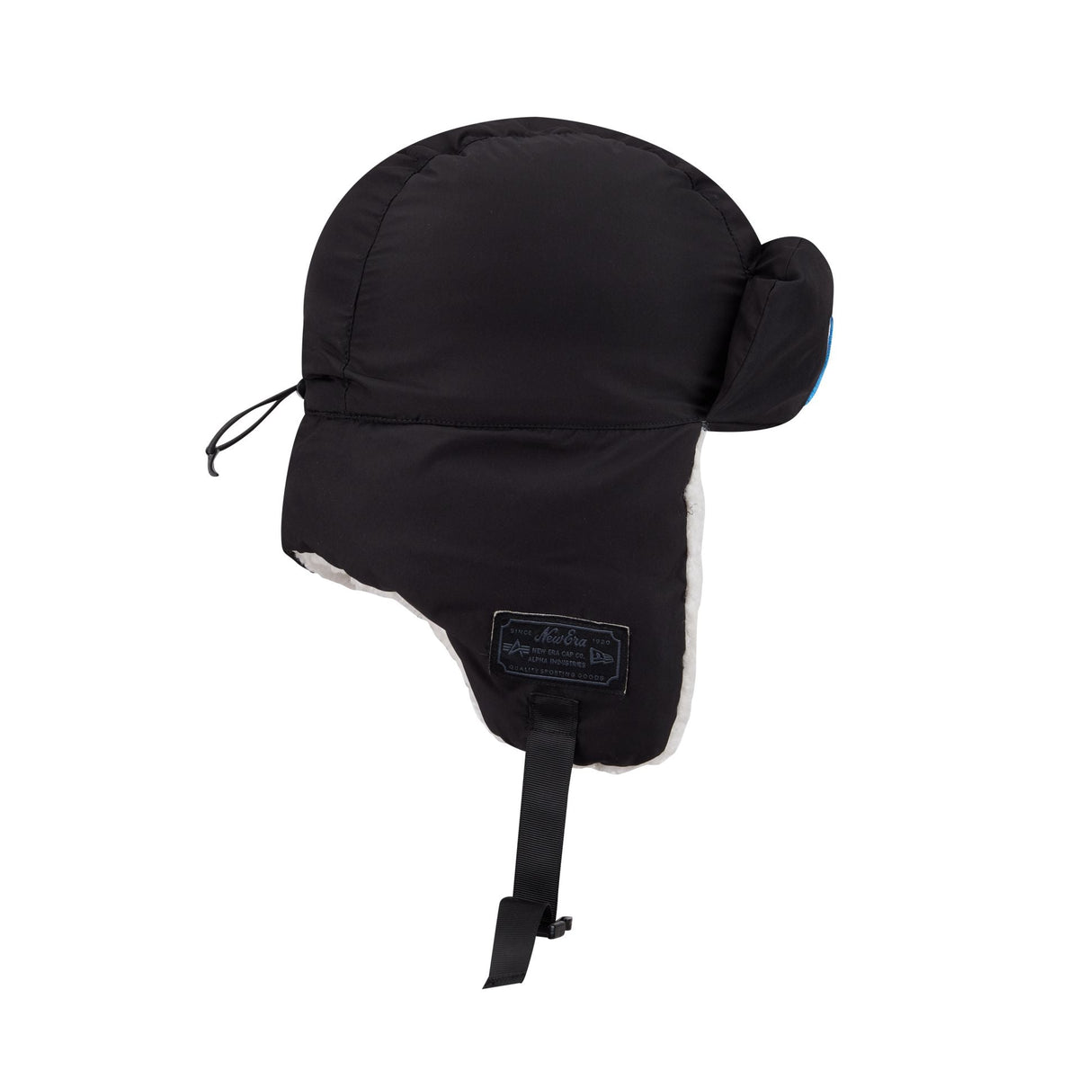 Alpha Industries x Detroit Lions Black Puffer Trapper Hat