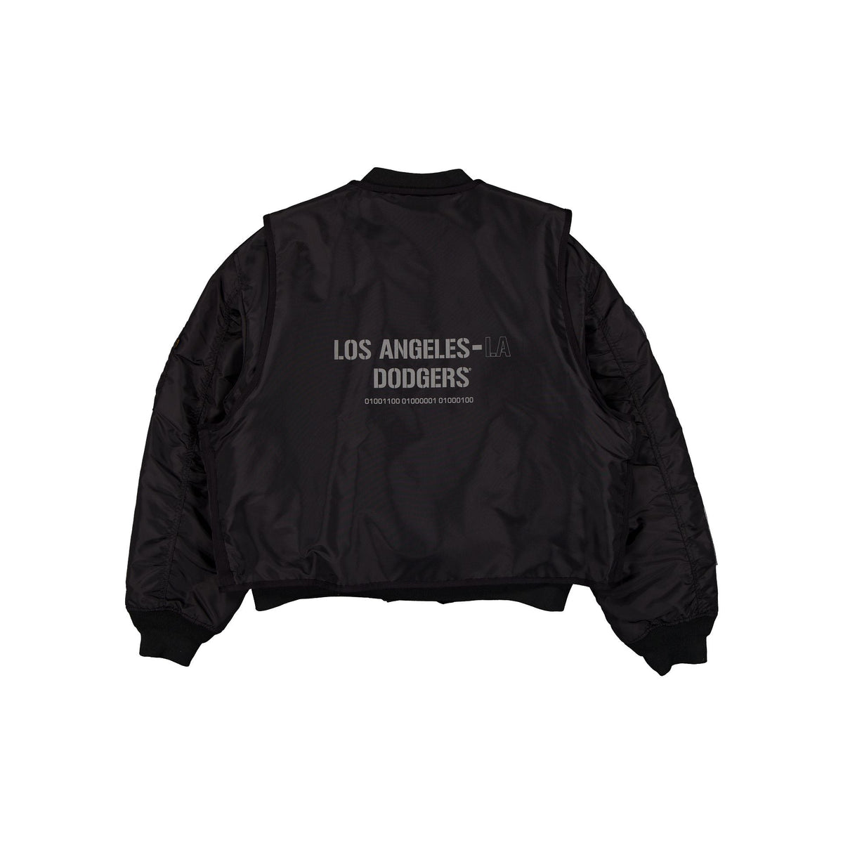 Alpha Industries x Los Angeles Dodgers Black 2-in-1 MA-1 Flight Jacket + Vest